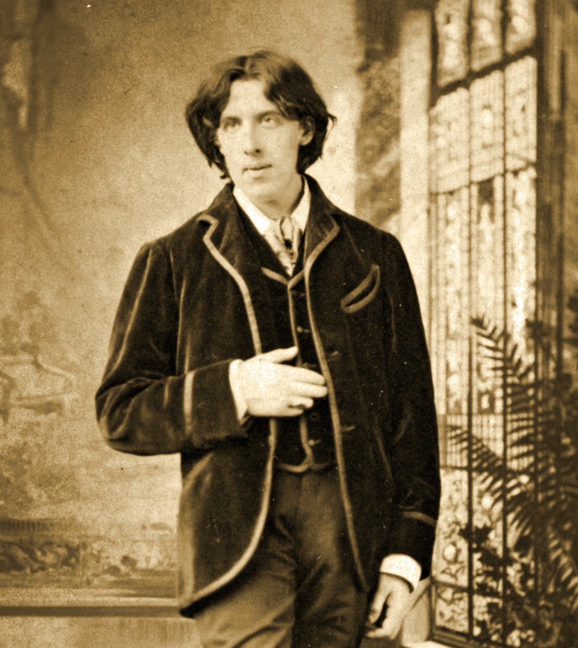 Portrett av Oscar Wilde ca. 1882 av Napoleon Sarony