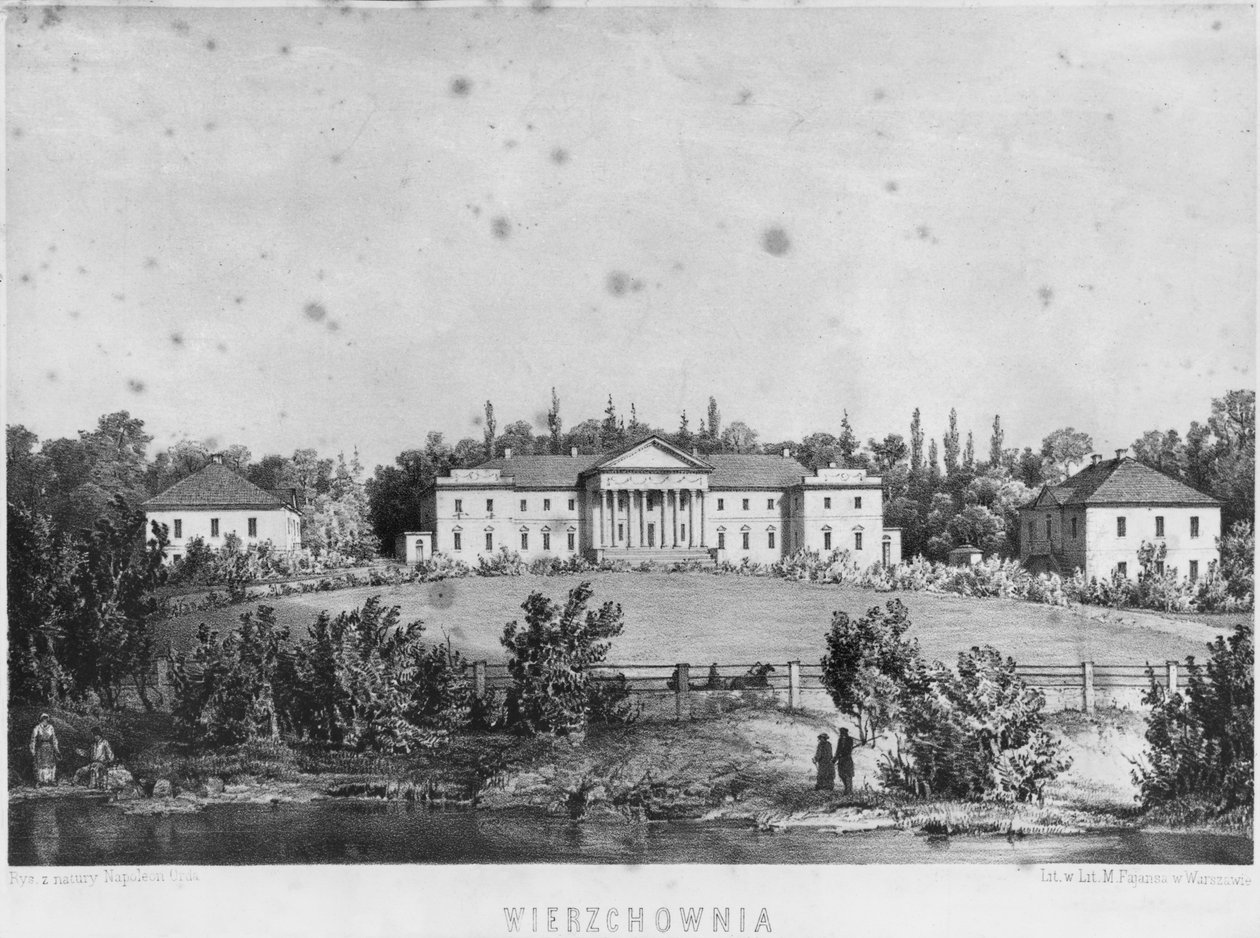 Slottet i Wierzchownia, residensen til grevinne Evelina Hanska, kona til den franske forfatteren Honore de Balzac av Napoleon Orda
