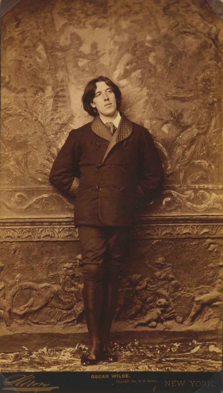 Oscar Wilde, ca. 1882 (albumtrykk) av Napoleon Sarony