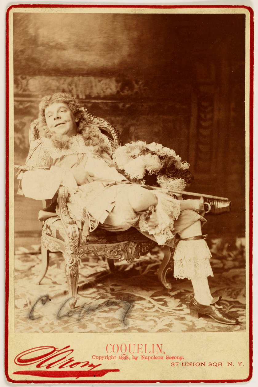 Porträt von Ernest Coquelin, genannt Coquelin cadet, (1848-1909), Schauspieler av Napoleon Sarony