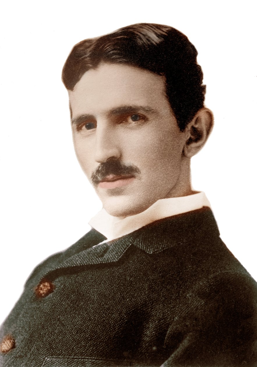 Portrait of Nikola Tesla (1856-1943) (Nikolaj) - Croatian-born Serb engineer, physicist and inventor - Photography by Napoleon Sarony (1821-1896) 1890 av Napoleon Sarony