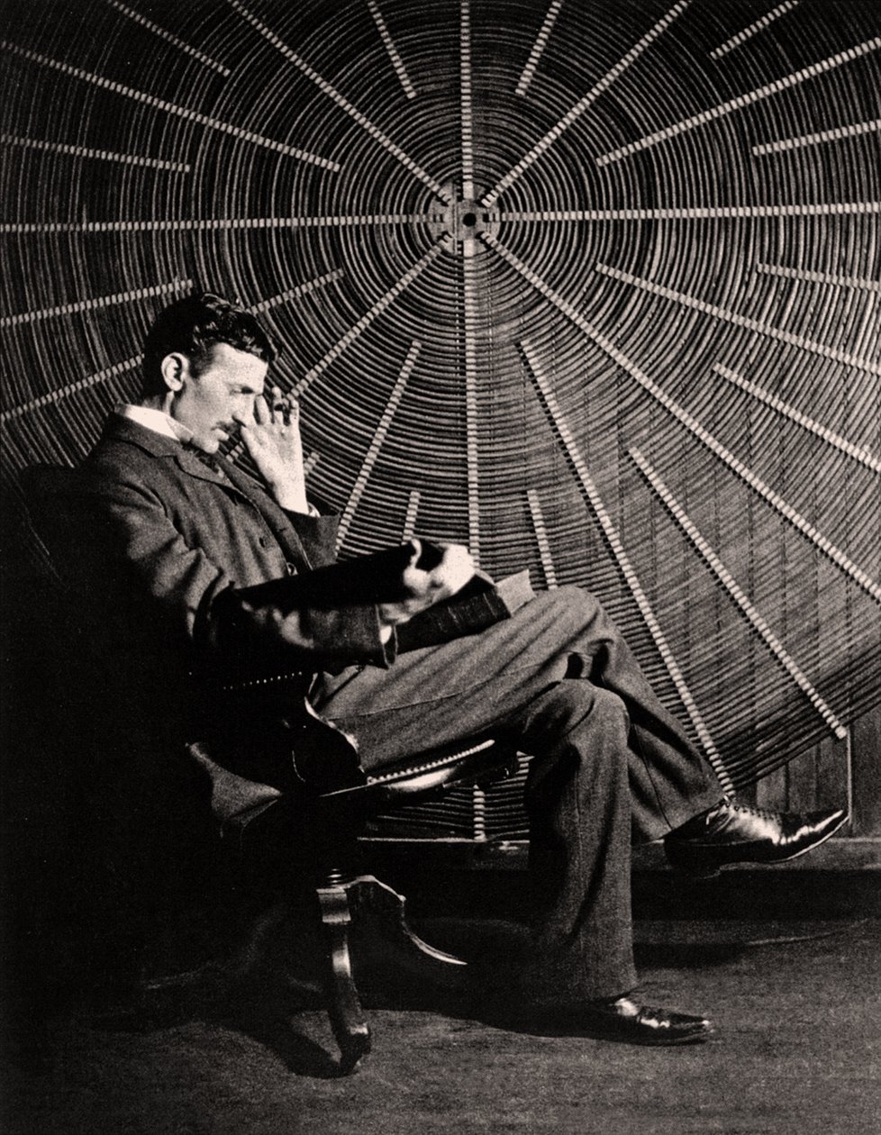 Portrett av Nikola Tesla, 1890 av Napoleon Sarony