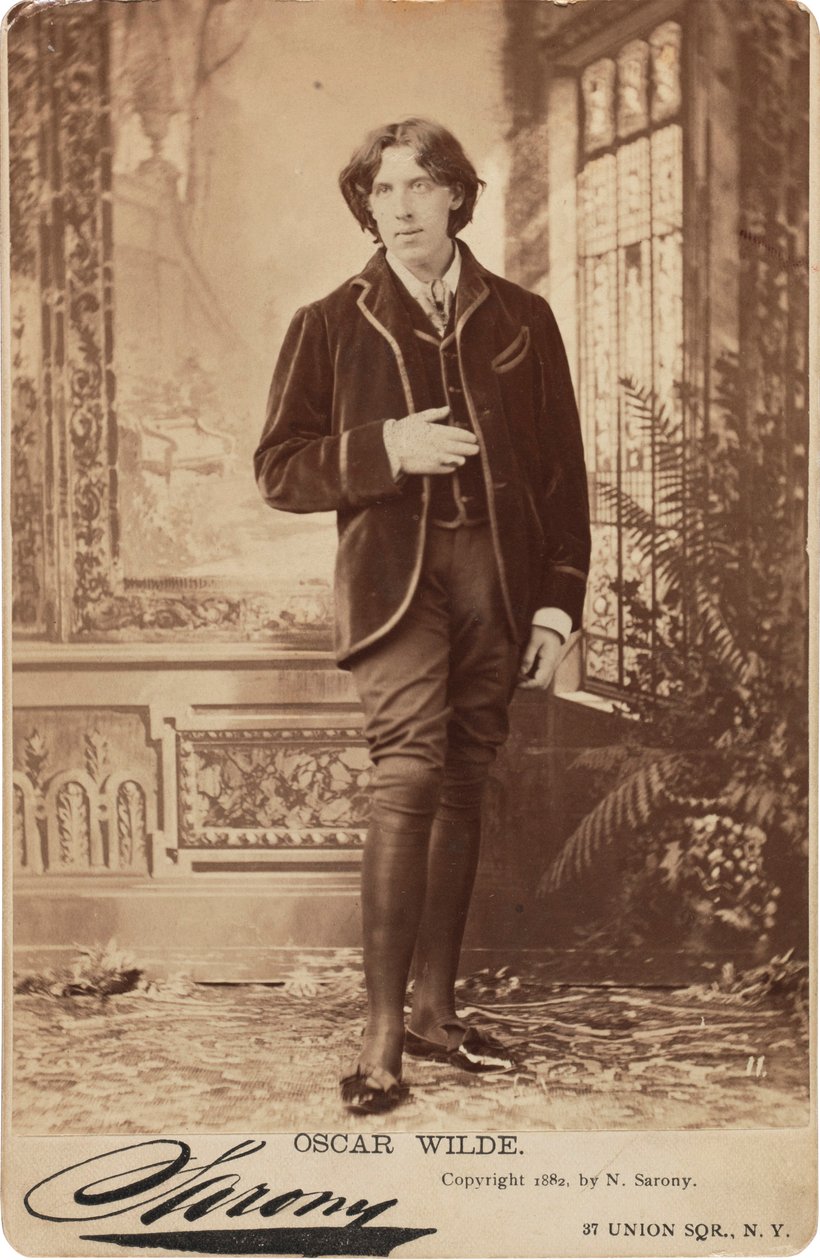Portrett av Oscar Wilde 1854-1900, 1882. av Napoleon Sarony