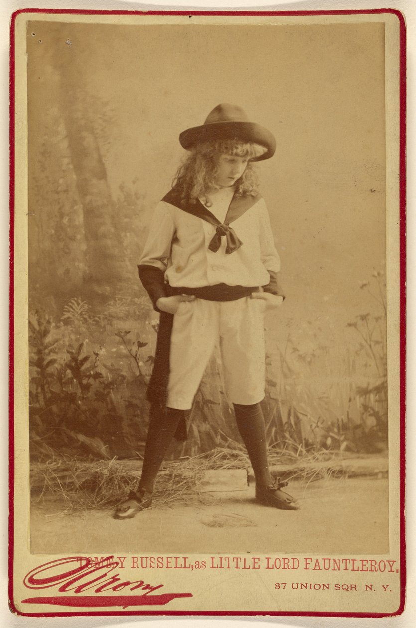 Tommy Russell som lille lord Fauntleroy av Napoleon Sarony