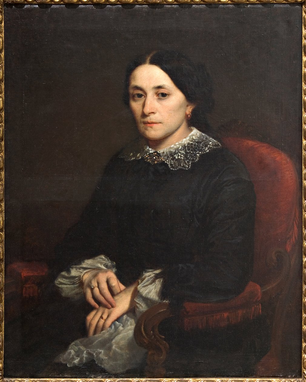 Portrett av en gentlewoman (olje på lerret) av Narciso Malatesta