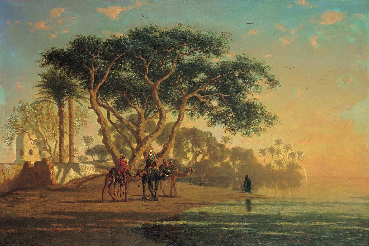 Arabisk oase, 1853 av Narcisse Berchere