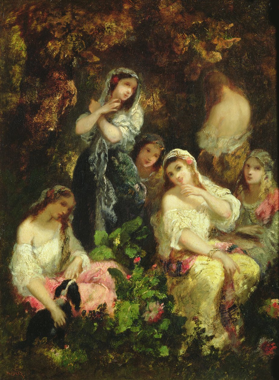 Gale jenter av Narcisse Virgile Diaz de la Peña
