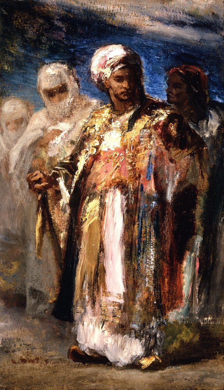 Menn i orientalske kostymer, ca. 1845 av Narcisse Virgile Diaz de la Peña