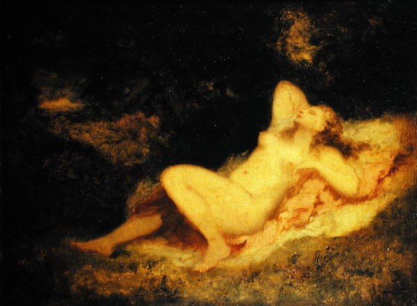 Sovende nymfe, ca. 1850-60 av Narcisse Virgile Diaz de la Peña