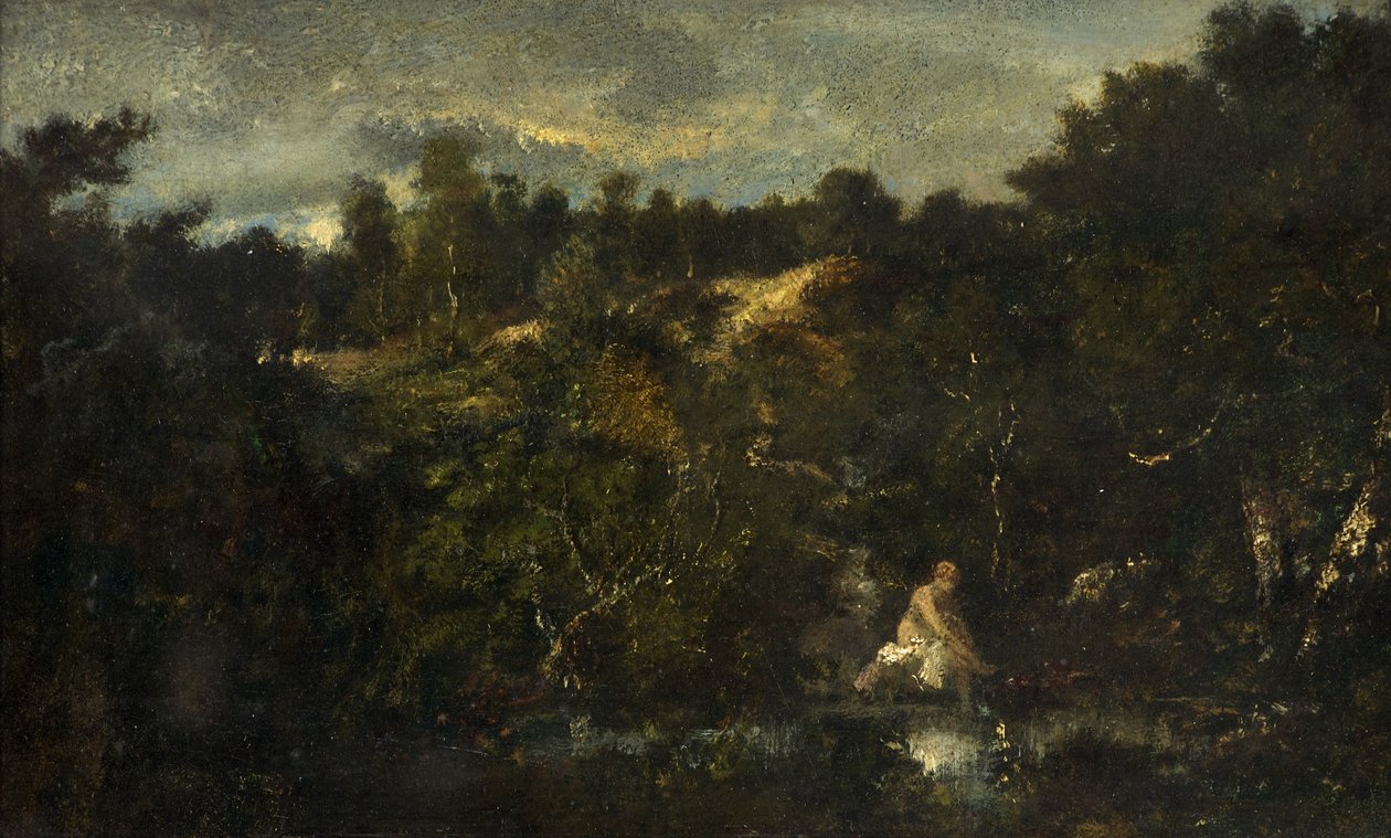 Baderen, ca. 1840-60 av Narcisse Virgile Diaz de la Peña