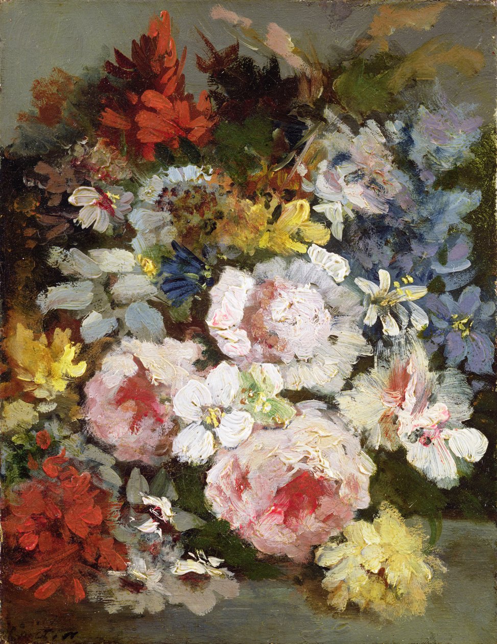 Ulike blomster av Narcisse Virgile Diaz de la Peña