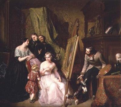 Portrettet (panel) av Narcisse Alexis Joseph Léopold Baudin