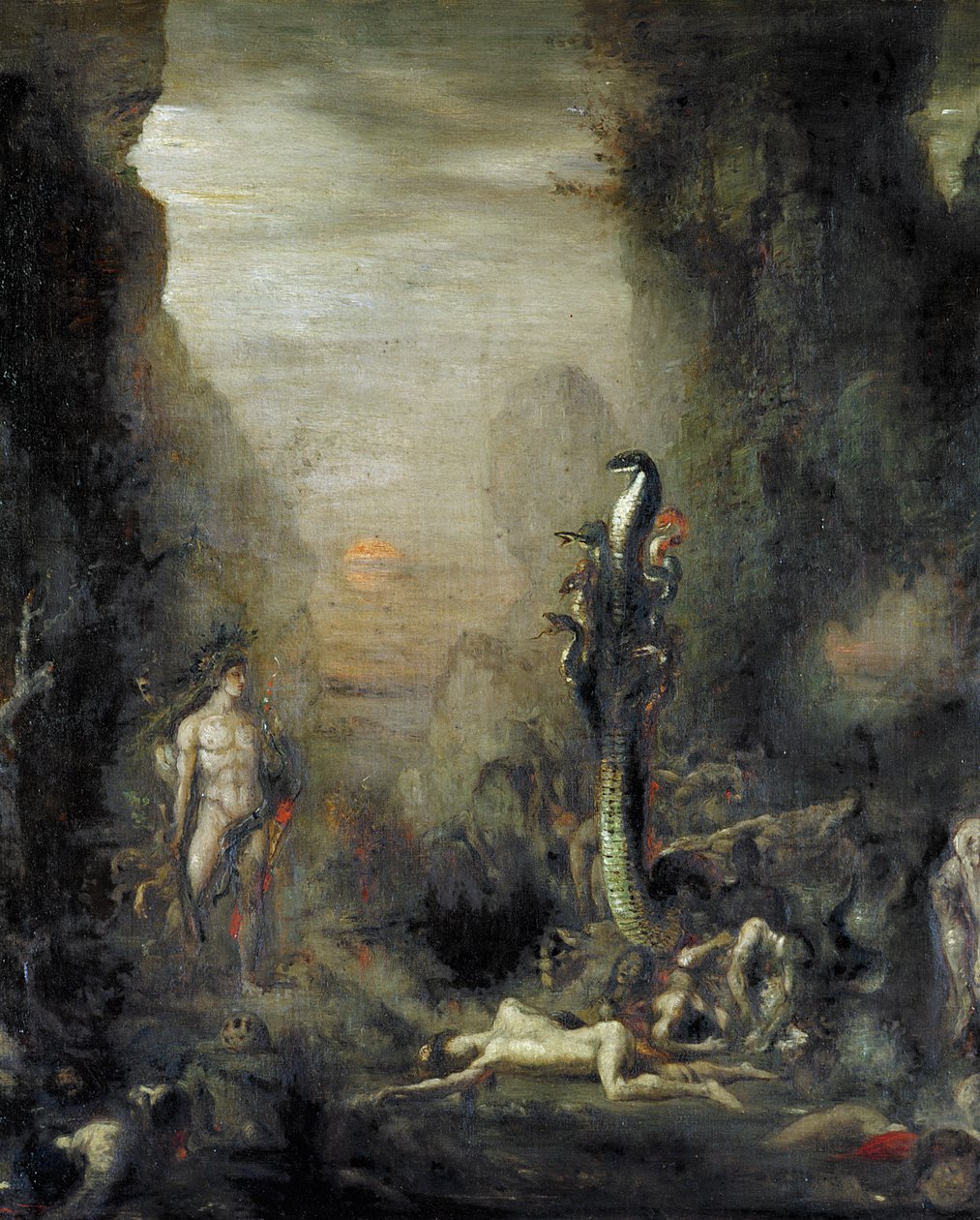 Hercules and the Lernaean Hydra, etter Gustave Moreau, ca. 1876 av Narcisse Berchere