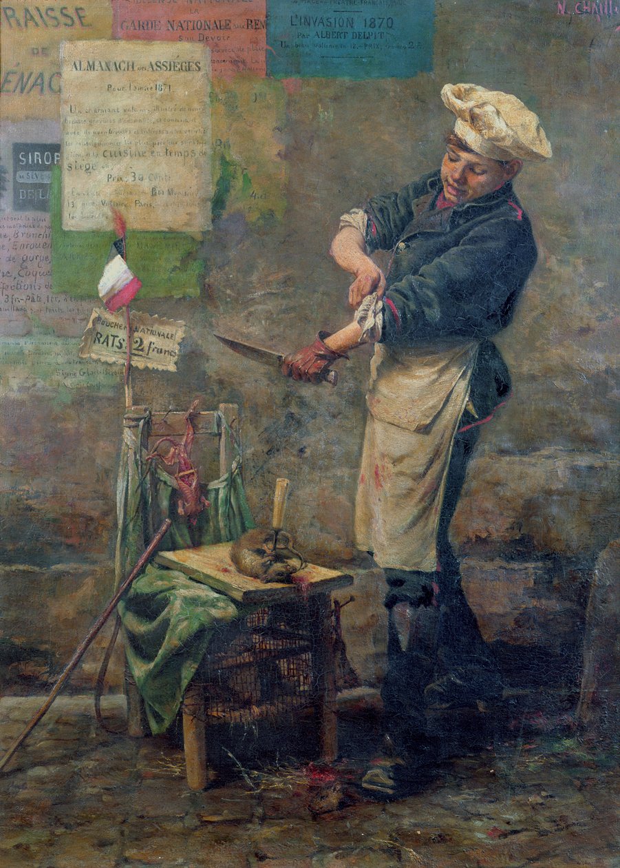 Rotteselger under beleiringen av Paris, 1870 av Narcisse Chaillou