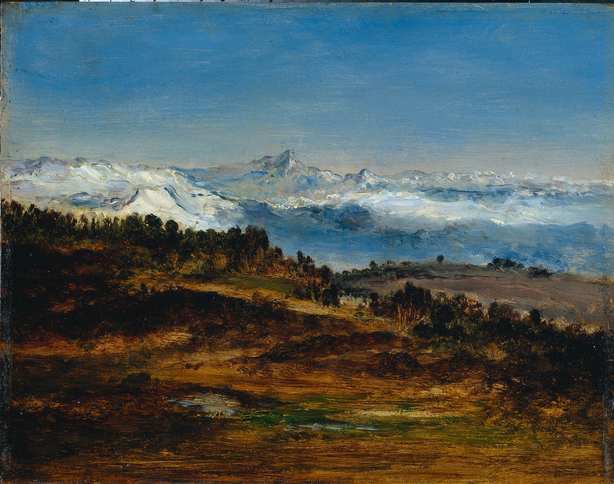 Pyreneene, toppen av Midi de Bigorre av Narcisse Diaz de la Pena