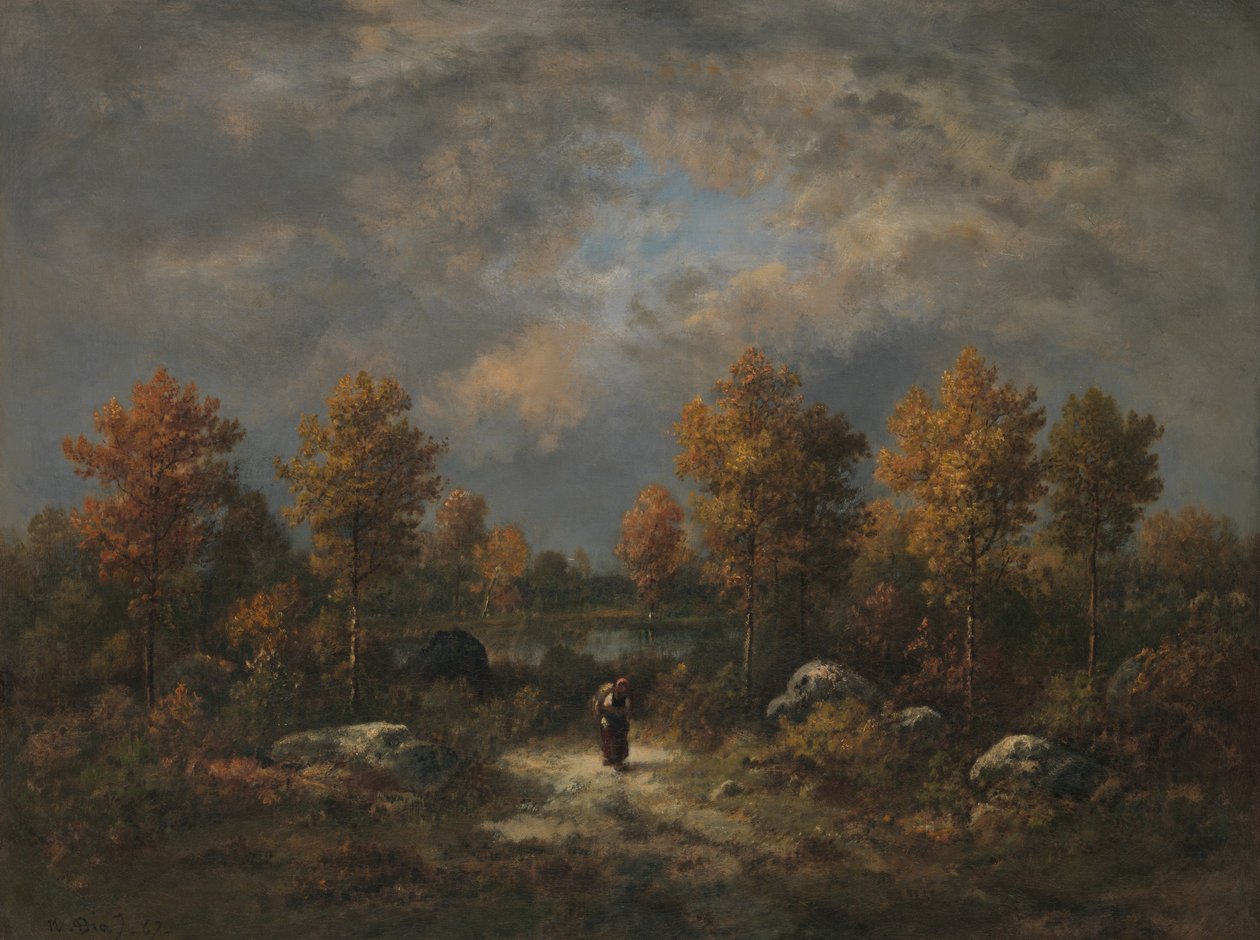 Høst: The Woodland Pond, 1867. av Narcisse Virgile Diaz de la Peña