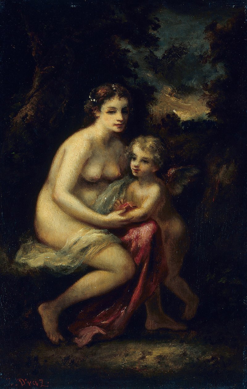 Utdanning av Cupido, ca. 1859. av Narcisse Virgile Diaz de la Peña