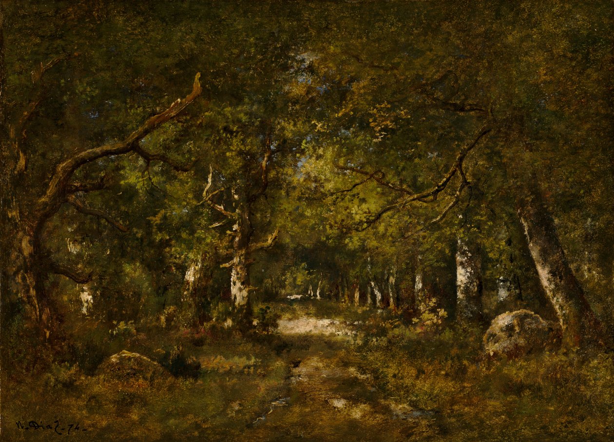 Skogscene, 1874. av Narcisse Virgile Diaz de la Peña