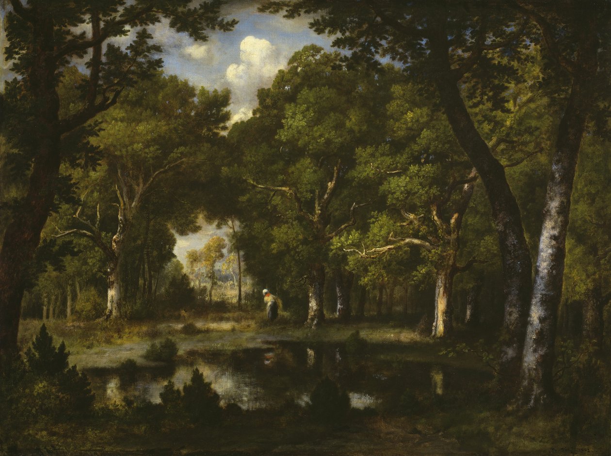 Dam i skogen av Narcisse Virgile Diaz de la Peña