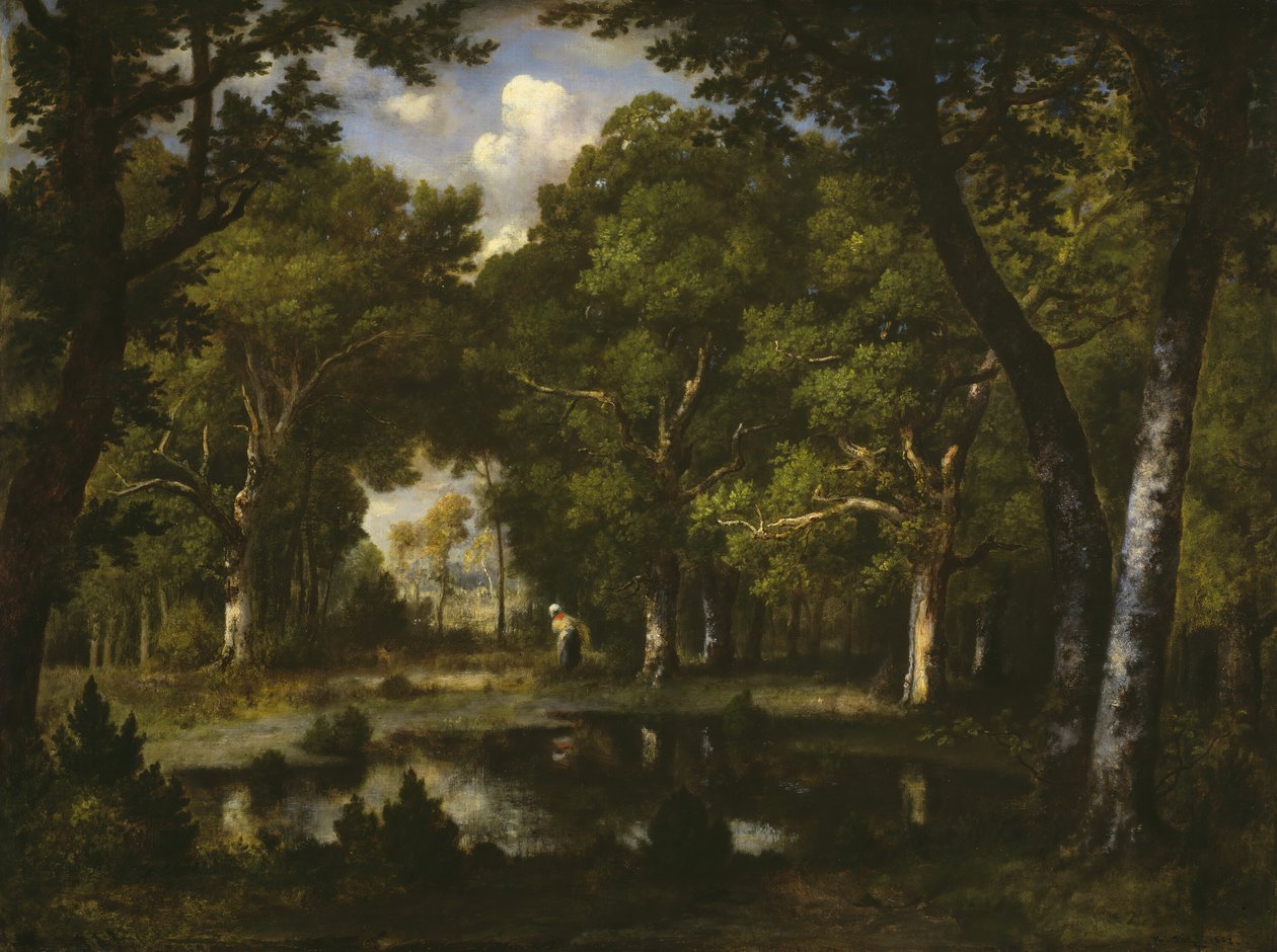 Dam i skogen, 1862. av Narcisse Virgile Diaz de la Peña
