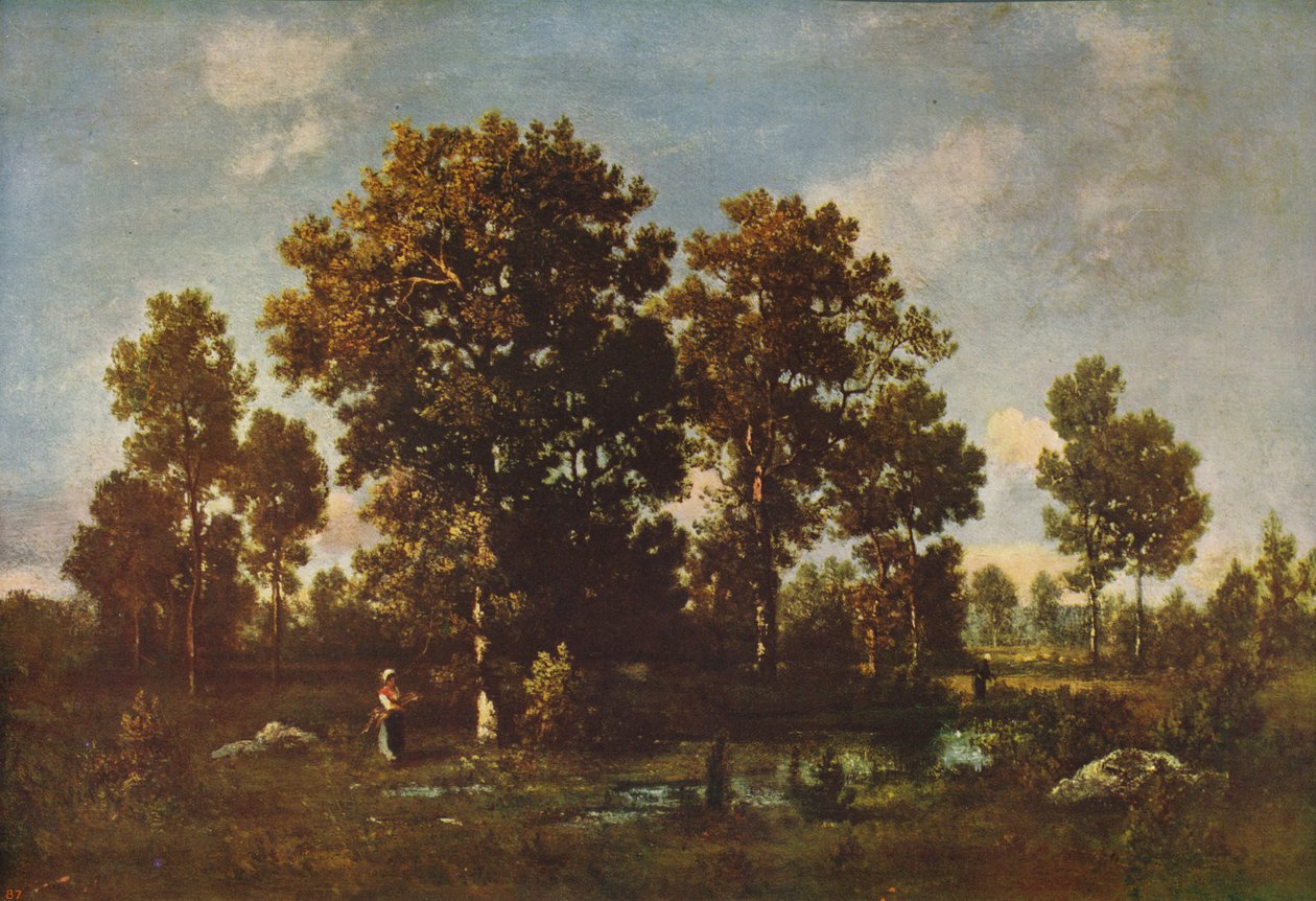 Solrike dager i skogen, c1850, c1915 av Narcisse Virgile Diaz de la Peña