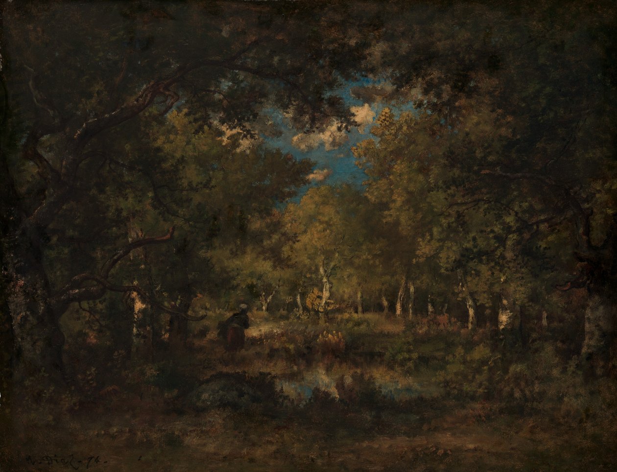 Fontainebleau-skogen, 1874. av Narcisse Virgile Diaz de la Peña