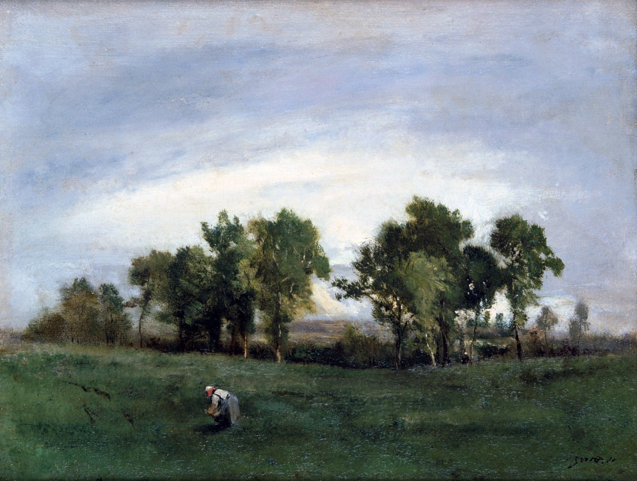 Kvinne på landsbygda, c1828-1876 av Narcisse Virgile Diaz de la Peña