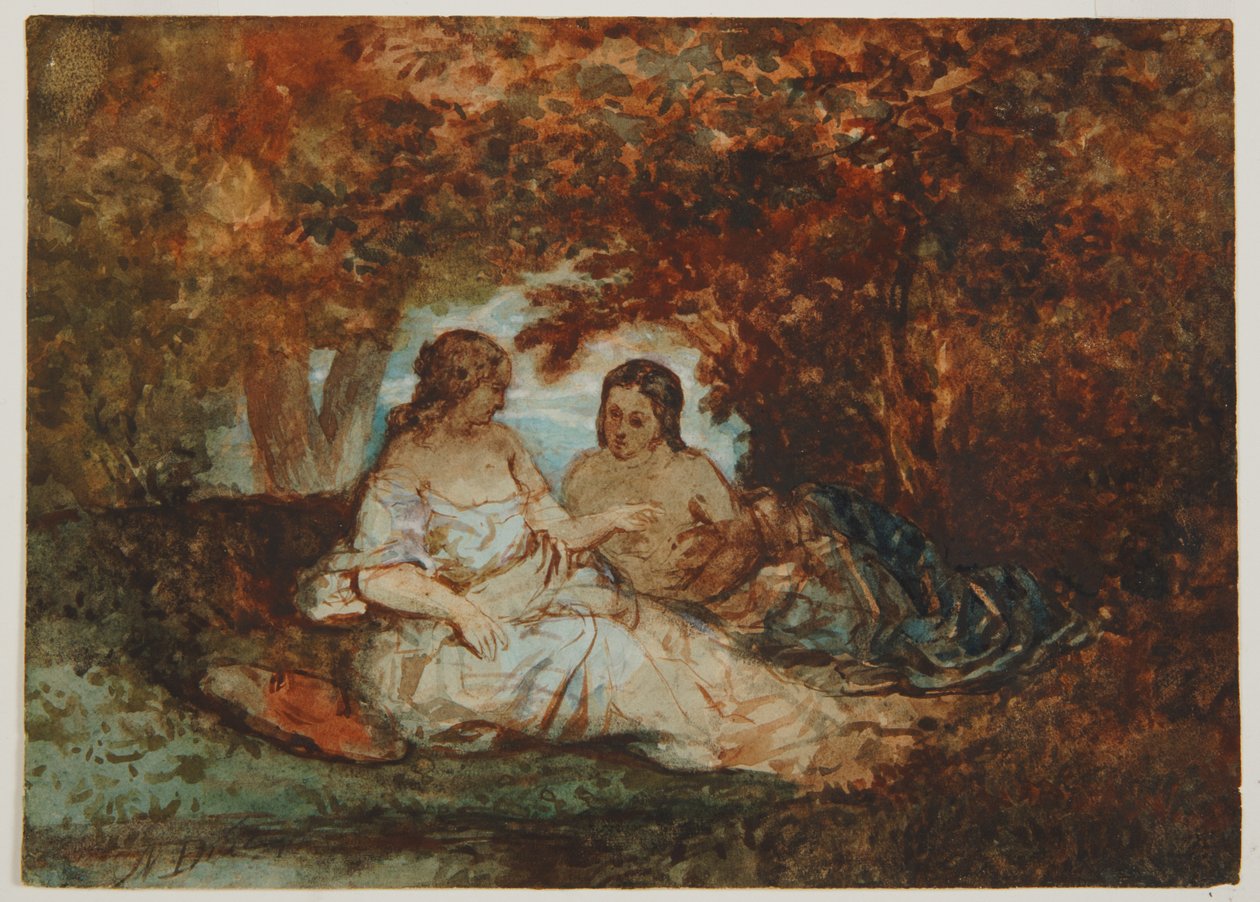 Waldszene av Narcisse Virgile Diaz de la Peña