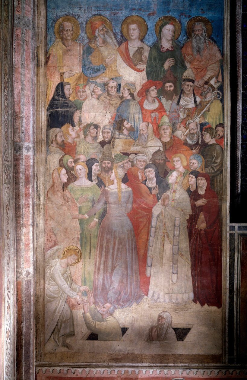 Resurrection of the Elected (fra Dantes guddommelige komedie) - Fresco, ca. 1360 av Nardo di Cione Orcagna