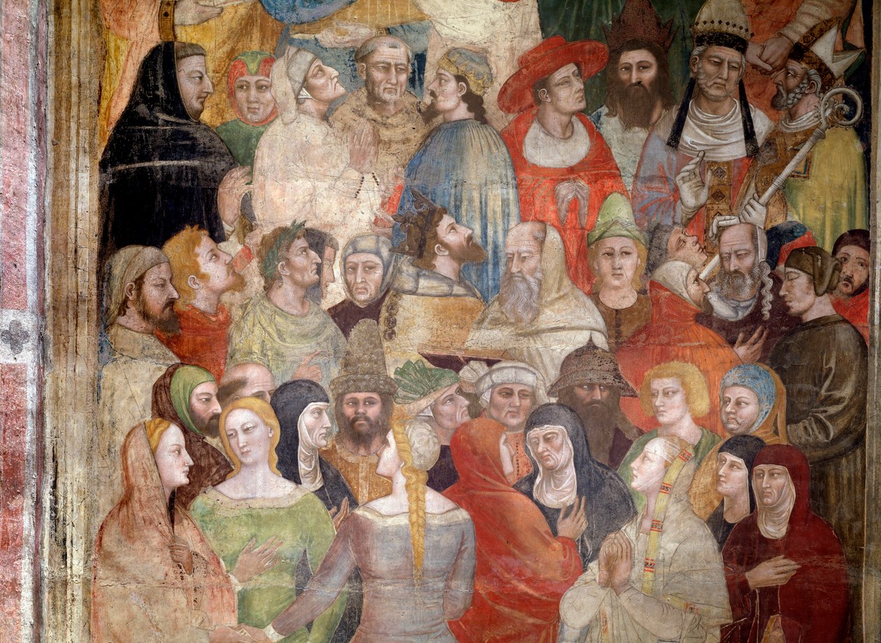 De utvalgte (fra Dantes guddommelige komedie) - Fresco av Nardo di Cione Orcagna