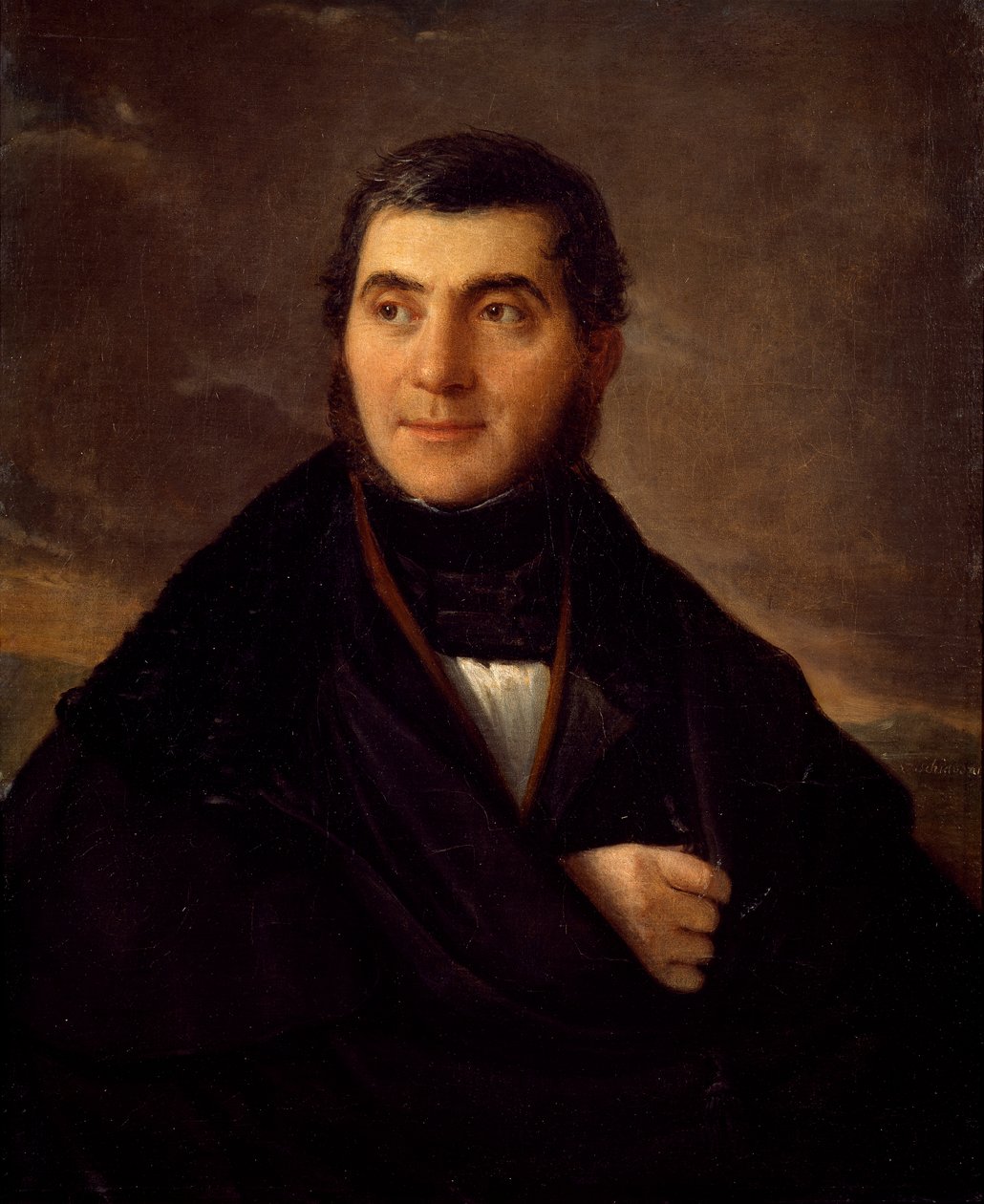Portrett av Sante Giacomelli, av Natale Schiavoni (1777-1858), olje på lerret, 76x61 cm, ca 1830 av Natale Schiavoni
