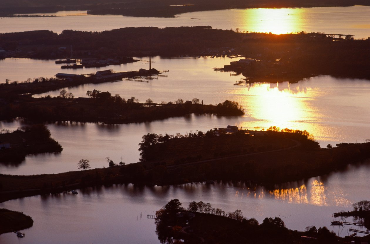 Luftfoto på vestkysten av Chesapeake Bay i Virginia rundt Mathews County… av Nathan Benn