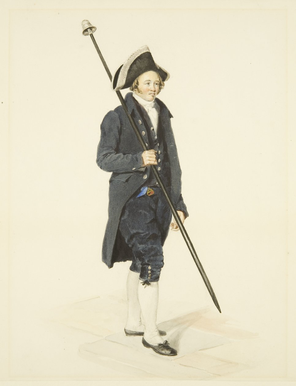 Bristol Bellman, ca. 1830 (blyant og akvarell på papir) av Nathan Cooper Branwhite