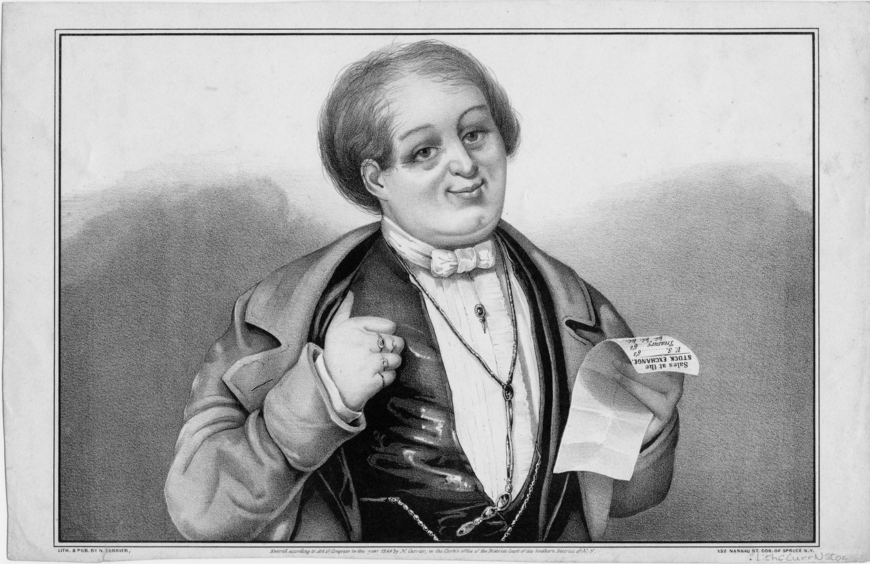 [Stocks up], utgitt av N. Currier, New York, 1849 av Nathaniel Currier