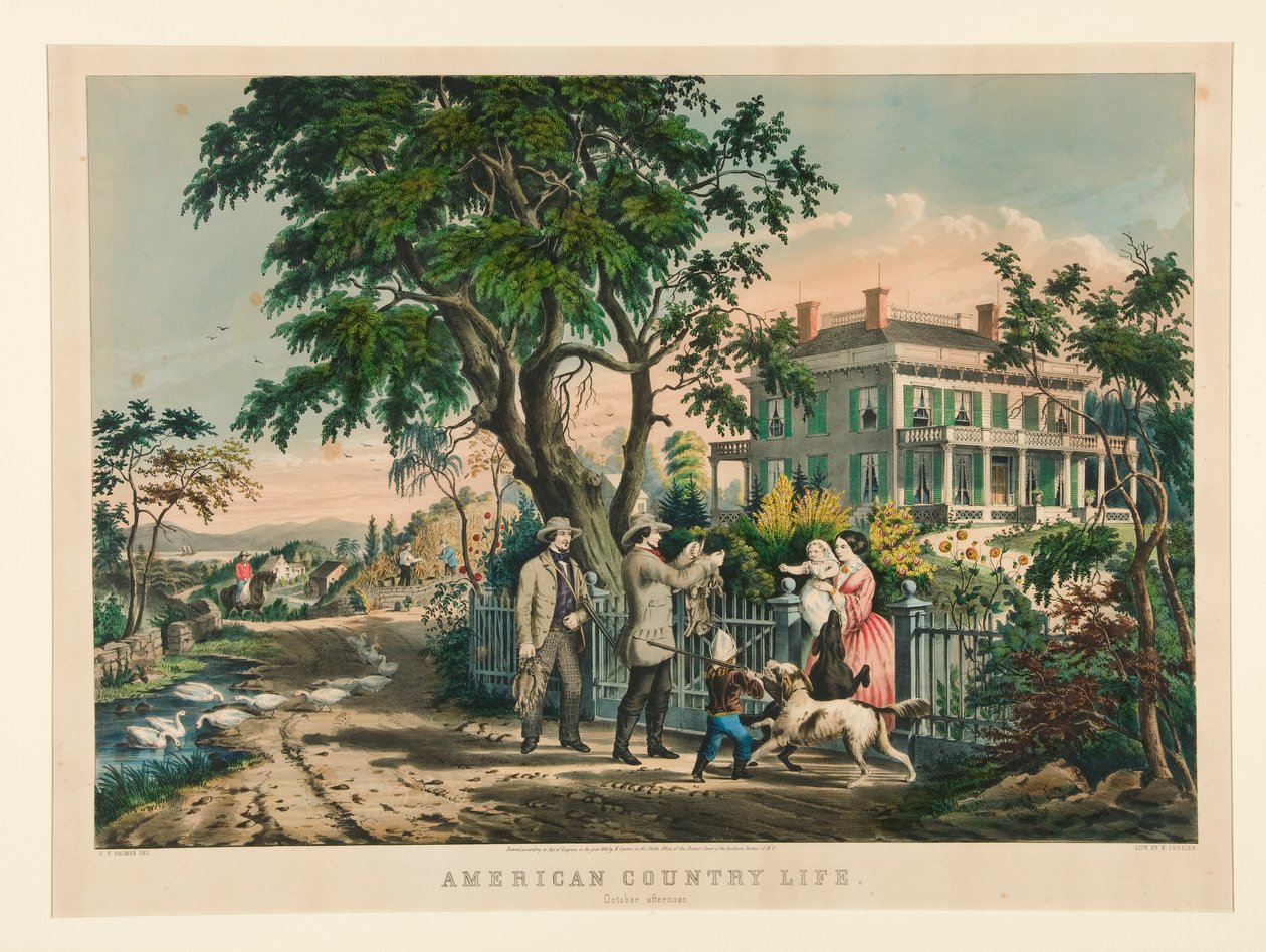 American Country Life/ oktober ettermiddag av Nathaniel Currier