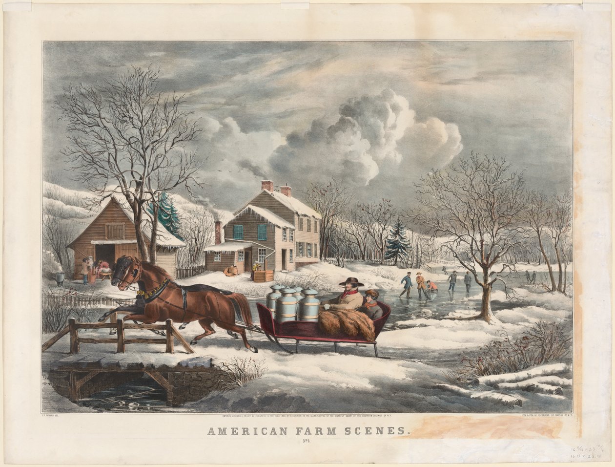 Amerikanske gårdsscener, vinter av Nathaniel Currier