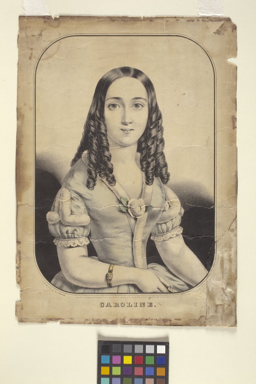 Caroline (håndfarget litografi) av Nathaniel Currier