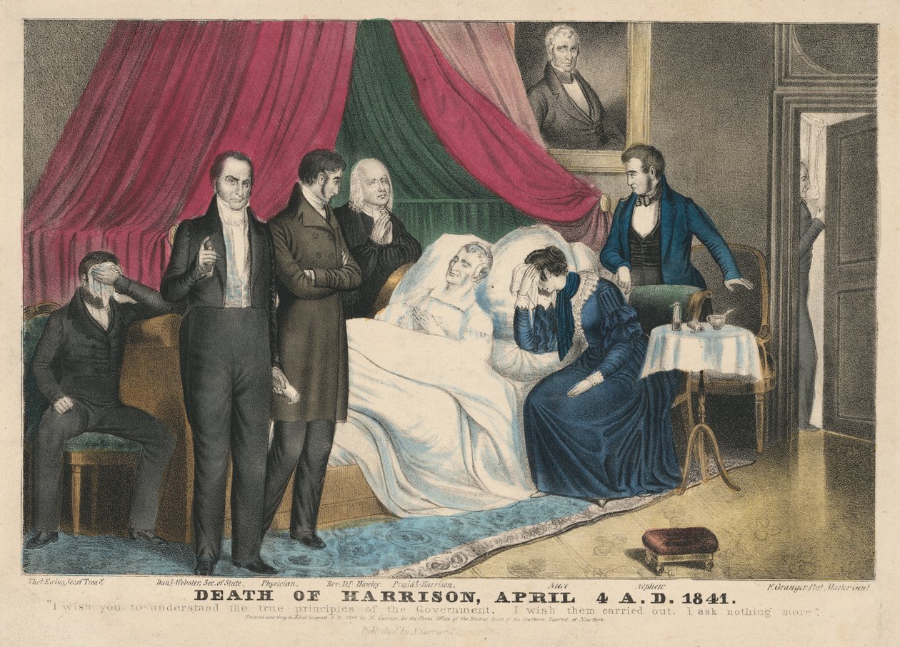 Harrisons død av Nathaniel Currier