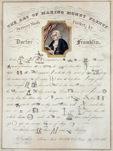 The Art of Making Money Plenty, ca. 1870 (farge litho) (se også 32914) av Nathaniel Currier