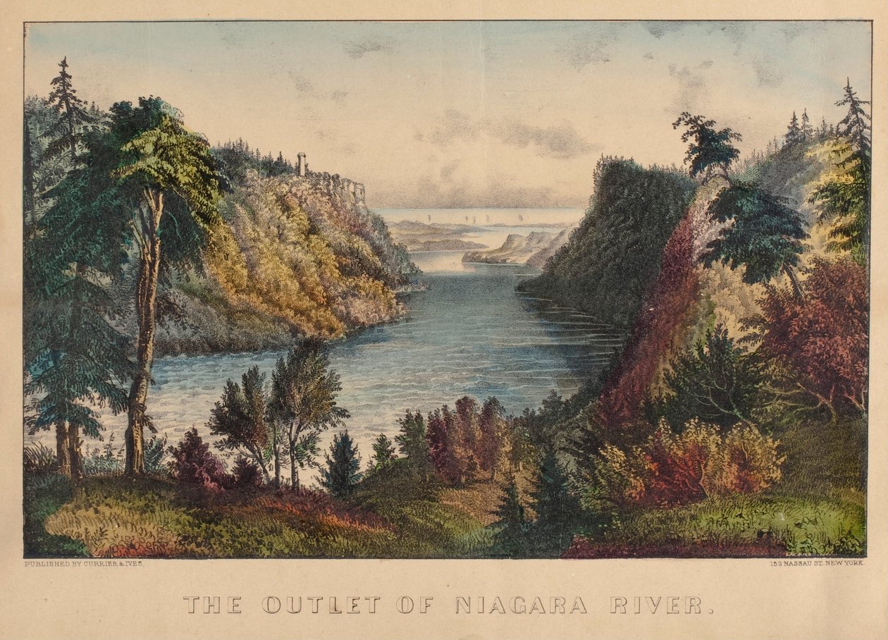 Niagaraelvens utløp av Nathaniel Currier