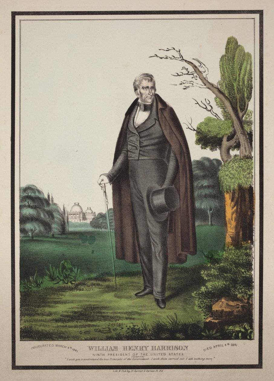 William Henry Harrison: USAs niende president av Nathaniel Currier