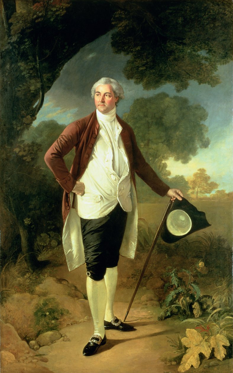 Portrett av David Garrick av Nathaniel Dance Holland