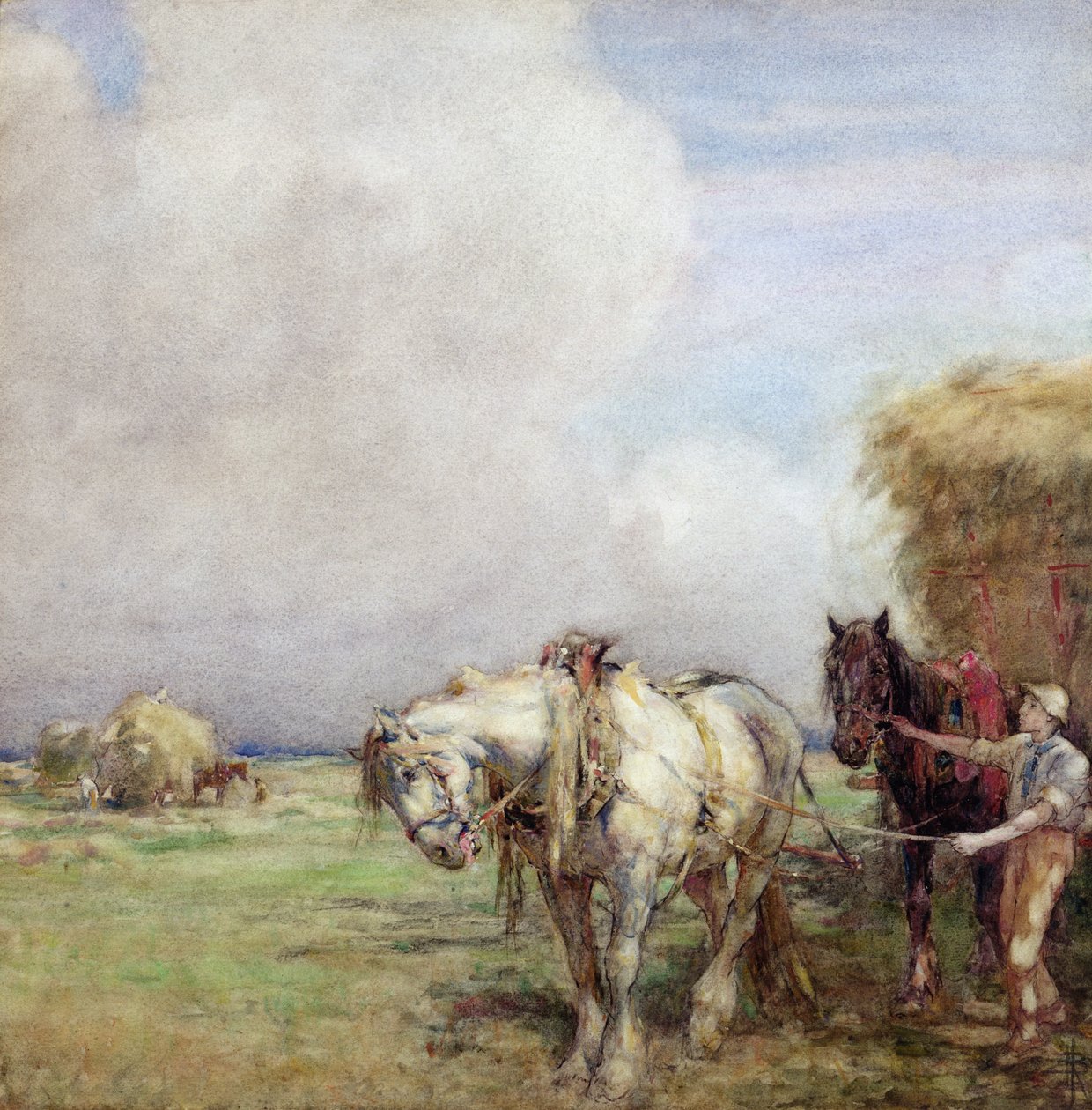 The Hay Wagon (wc på papir) av Nathaniel Hughes John Baird