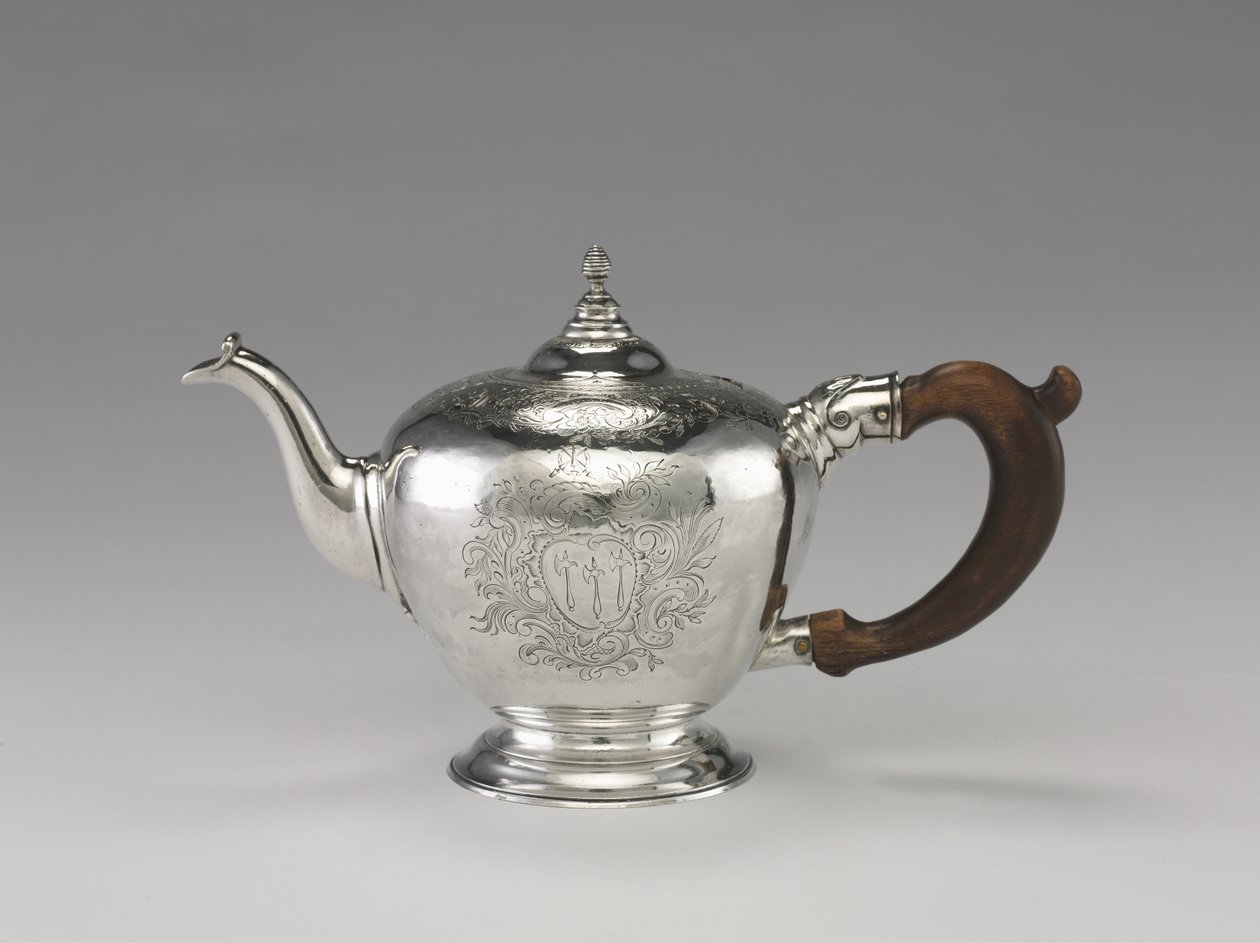 Teapot, c.1755-1760 (silver) av Nathaniel Hurd