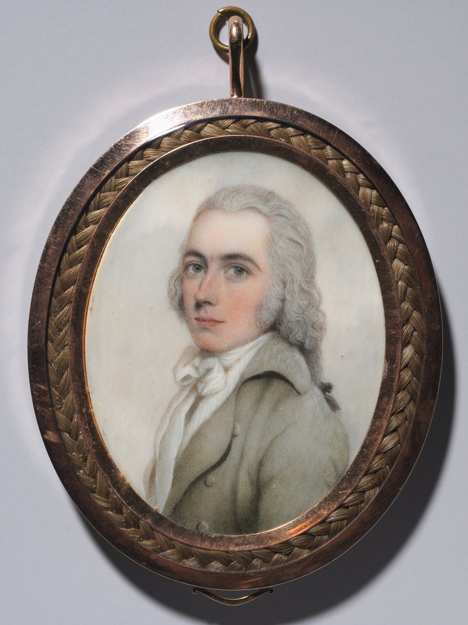 Portrett av en mann og portrett av et kvinnepar, ca. 1795. av Nathaniel Plimer