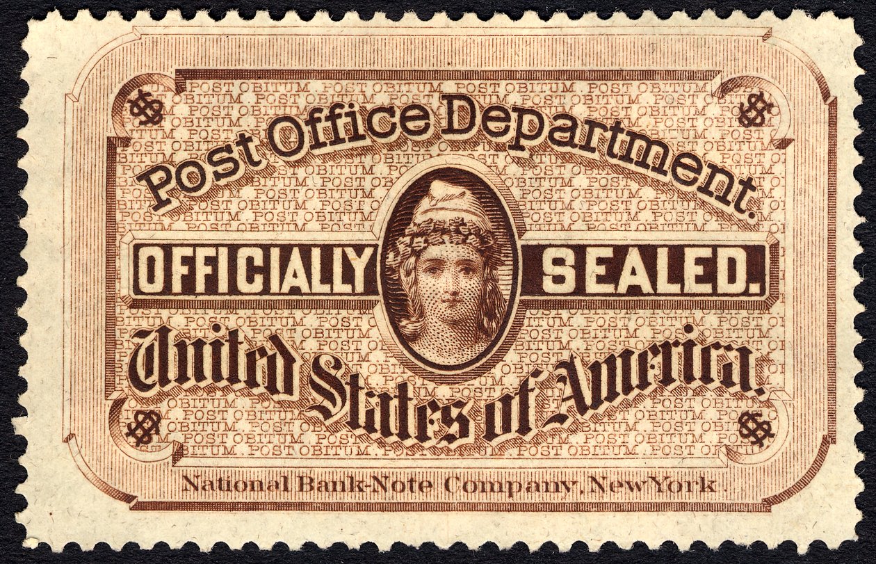 Post Office seal, 1877.    1160667   no       norwegian Successfully Translated  Original: Plate 31: Our Lady of Guadalupe: From Portfolio "Spanish Colonial Designs of New Mexico" Translat: Plate 31: Our Lady of Guadalupe: From Portfolio "Spanish Colonial  av National Bank Note Company