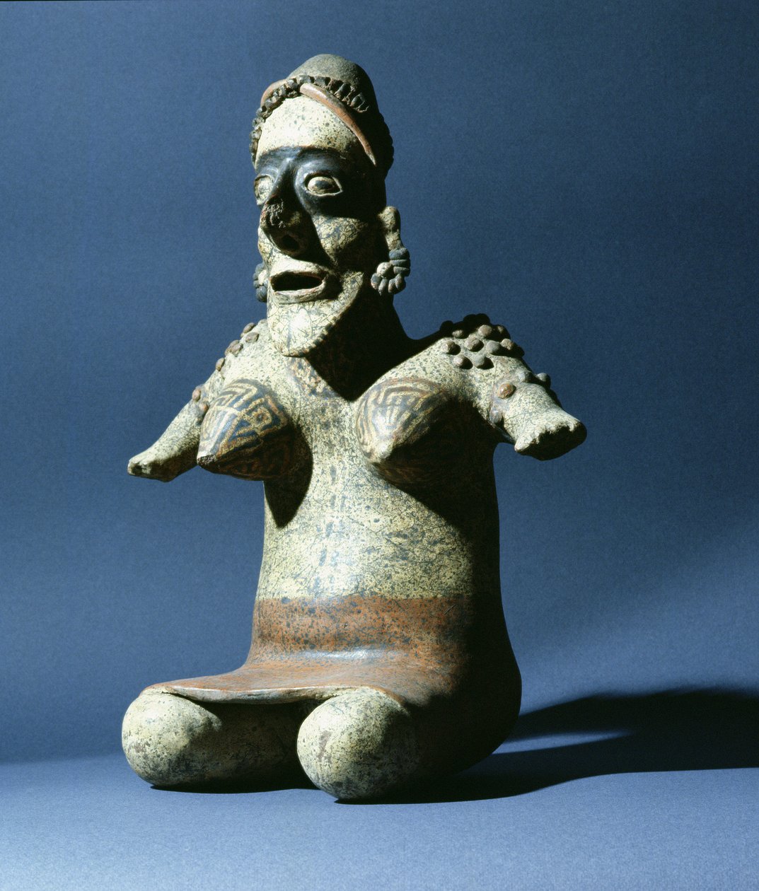 Kvinnestatuett fra Nayarit, Mexico, 300 f.Kr. – 500 e.Kr. (keramikk) av Nayarit