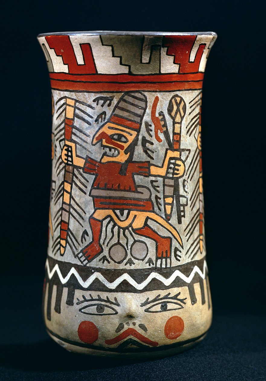 Vase som viser en jordbruksscene (keramikk) av Nazca Culture