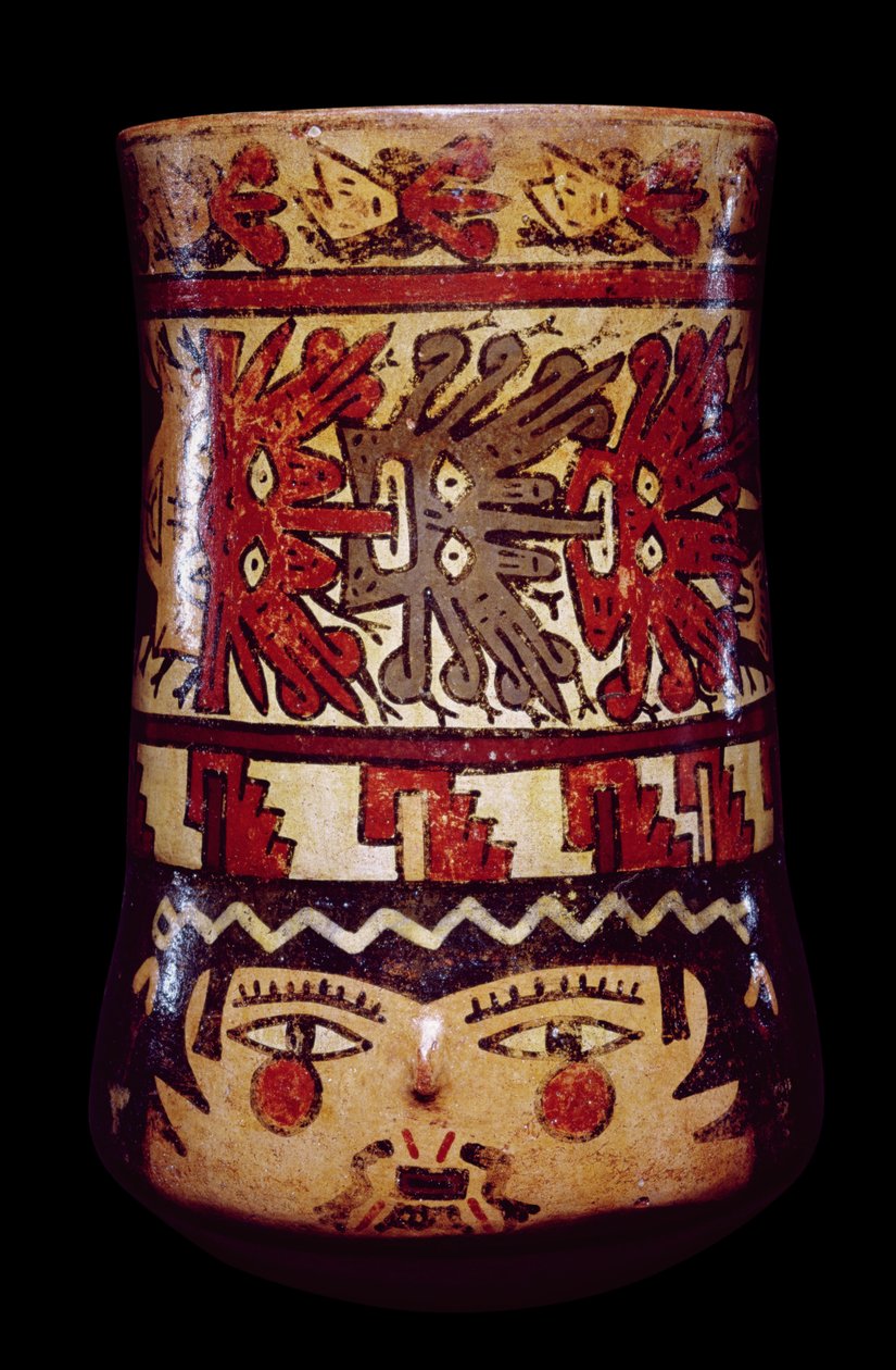 Sylindrisk krukke, sen Nazca-stil (keramikk) av Nazca Culture