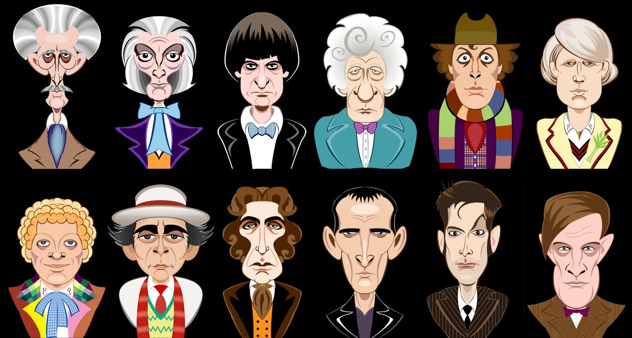 Skuespillere fra BBC-TV-serien Doctor Who (1963-2013) av Neale Osborne